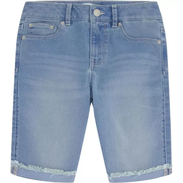 Calvin Klein Girls Skinny Fit Stretch Denim Bermuda ShortsCirrusCut Off