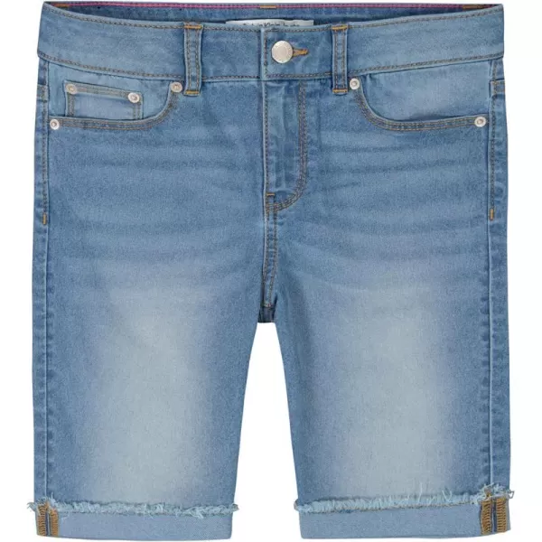 Calvin Klein Girls Skinny Fit Stretch Denim Bermuda ShortsLagunaCut Off