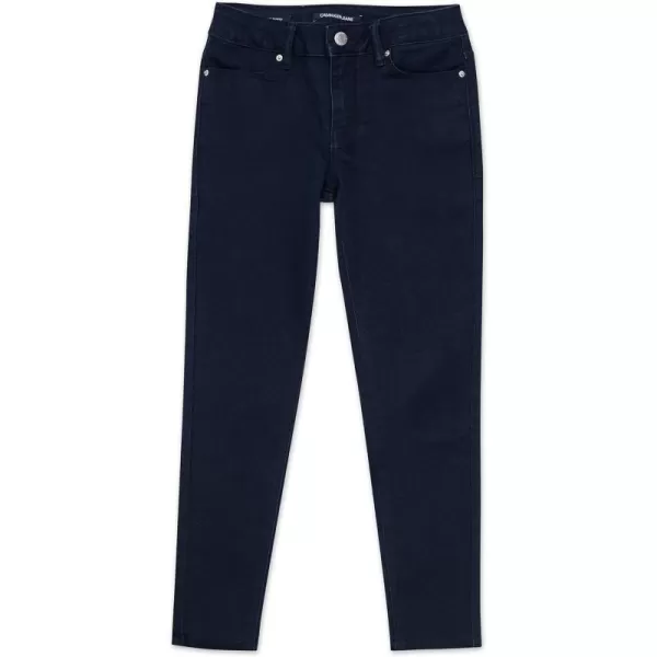 Calvin Klein Girls Stretch Denim Jeans amp Jeggings FullLength Skinny Fit Pants with PocketsAged Indigo