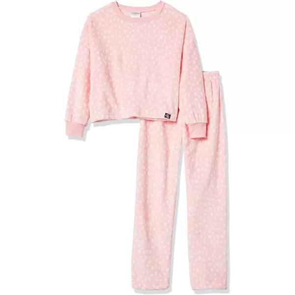 Calvin Klein Girls Super Soft Fleece Pajama Set 2 Piece PjSpotted