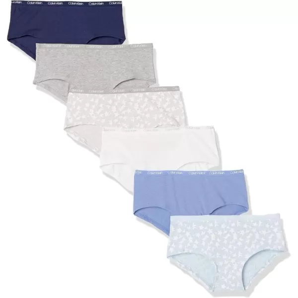 Calvin Klein Girls Underwear Cotton Hipster Panties 6 PackSplice Stars Pack