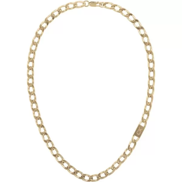 Calvin Klein Jewelry Mens Chain Link NecklaceYellow Gold