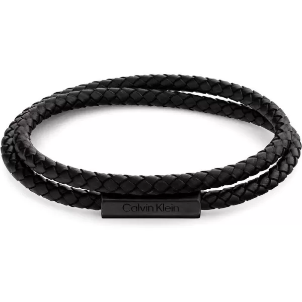 Calvin Klein Jewelry Mens Leather BraceletBlack