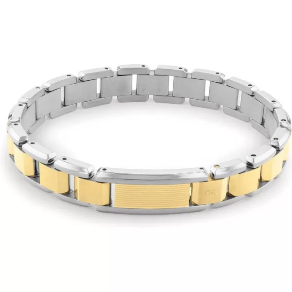 Calvin Klein Jewelry Mens Link BraceletGold Plated