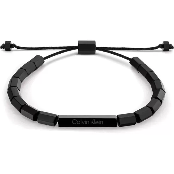 Calvin Klein Jewelry Mens Metal Beaded BraceletBlack