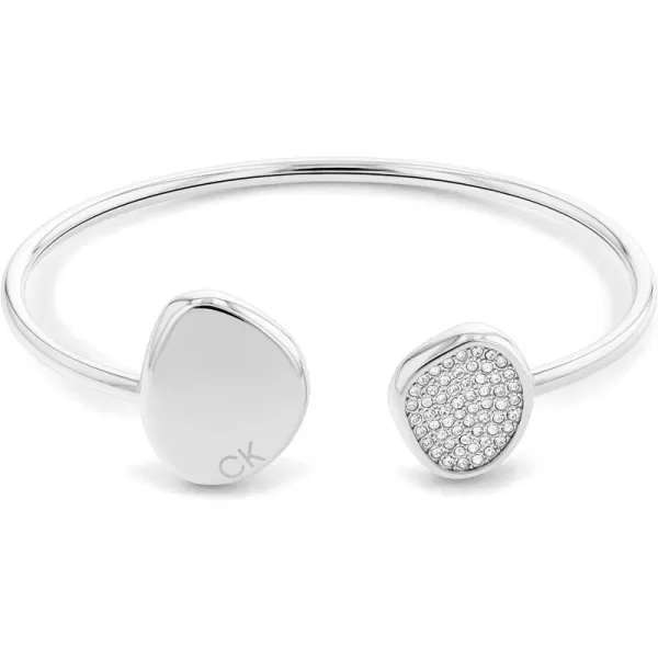 Calvin Klein Jewelry Womens Memory Steel Bangle BraceletSilver