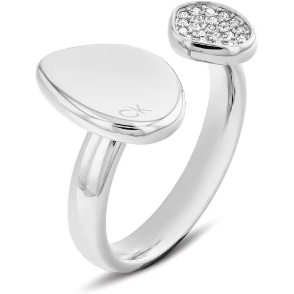 Calvin Klein Jewelry Womens Stainless Steel with Crystals Ring65