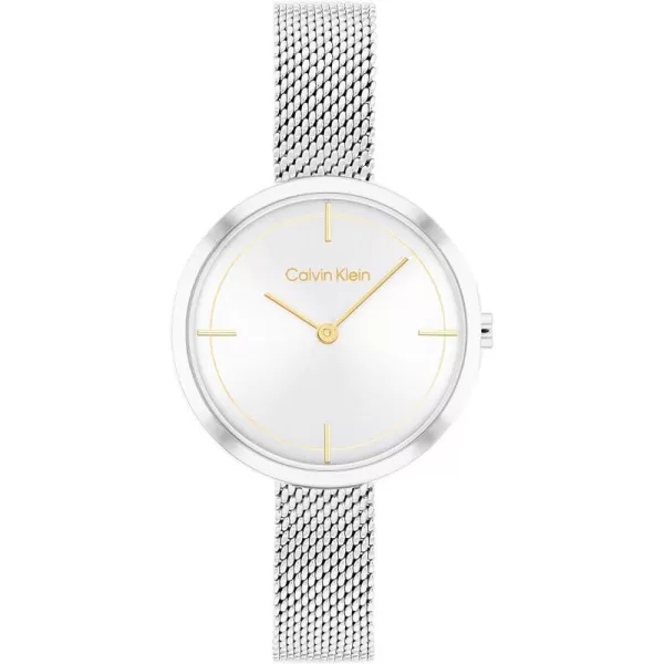 Calvin Klein Ladies Timeless Beauty Watch CollectionSilver White