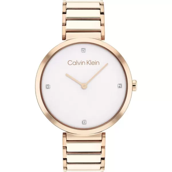 Calvin Klein Ladies Watch Selection Radiant MinimalismRose Gold TwoHand