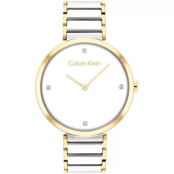 Calvin Klein Ladies Watch Selection Radiant MinimalismTwo Tone TwoHand