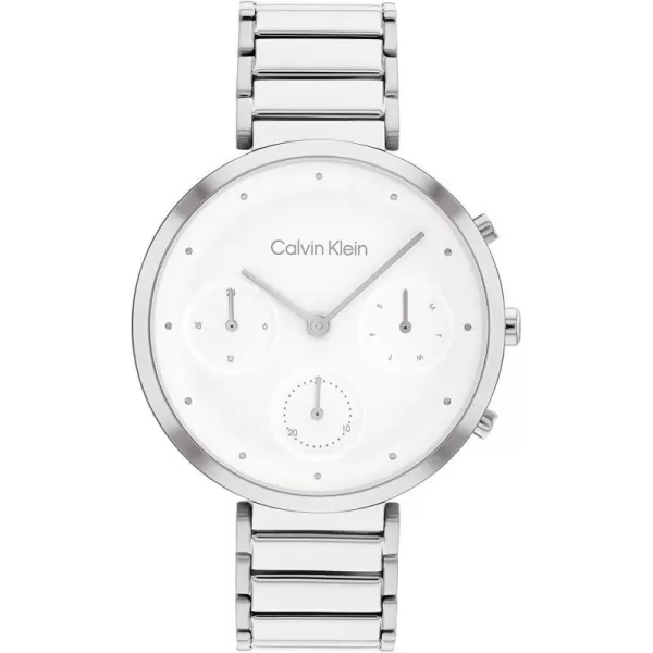 Calvin Klein Ladies Watch Selection Radiant MinimalismWhiteSilver Multifunction