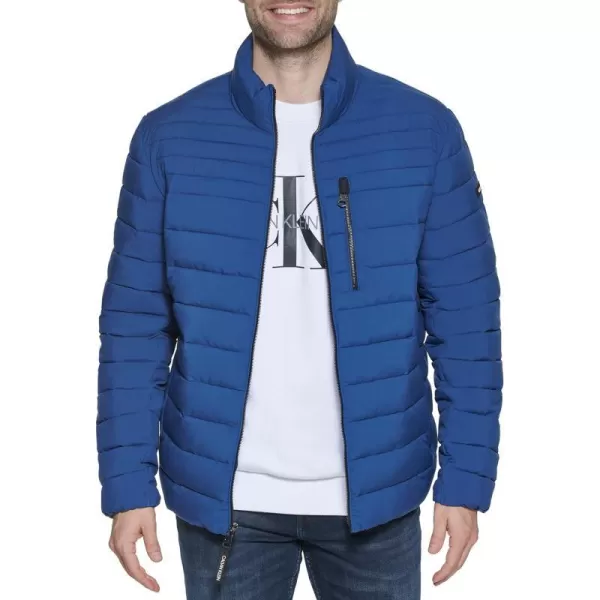 Calvin Klein Lightweight Puffer WaterResistant Down Mens JacketDenim Blue