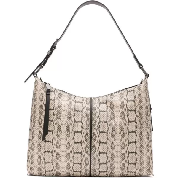 Calvin Klein Max Top Zip Hobo Shoulder BagCherub WhiteBlack