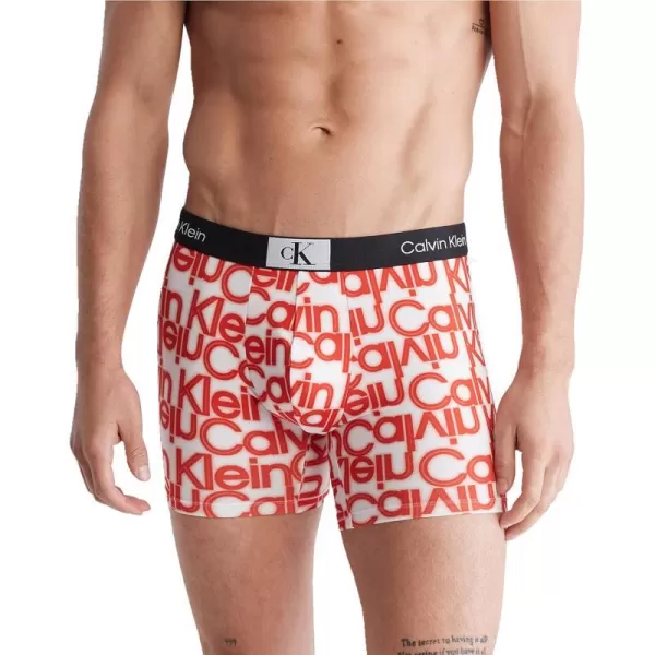 Calvin Klein Mens 1996 Micro Boxer BriefNeon Lights Logo PrintHazard