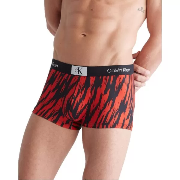 Calvin Klein Mens 1996 Micro Low Rise TrunkTiger Stripe PrintHazard