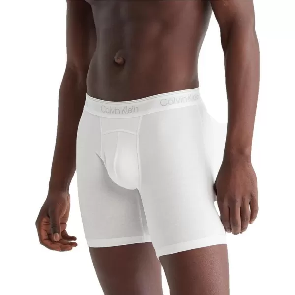 Calvin Klein Mens Athletic Active 2Pack Boxer BriefAmazon ExclusiveWhite Athletic Grey Heather