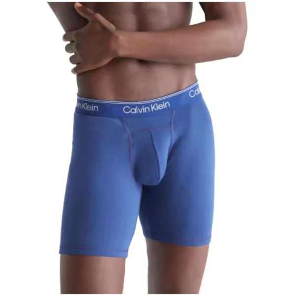 Calvin Klein Mens Athletic Active Boxer BriefBlue Depths