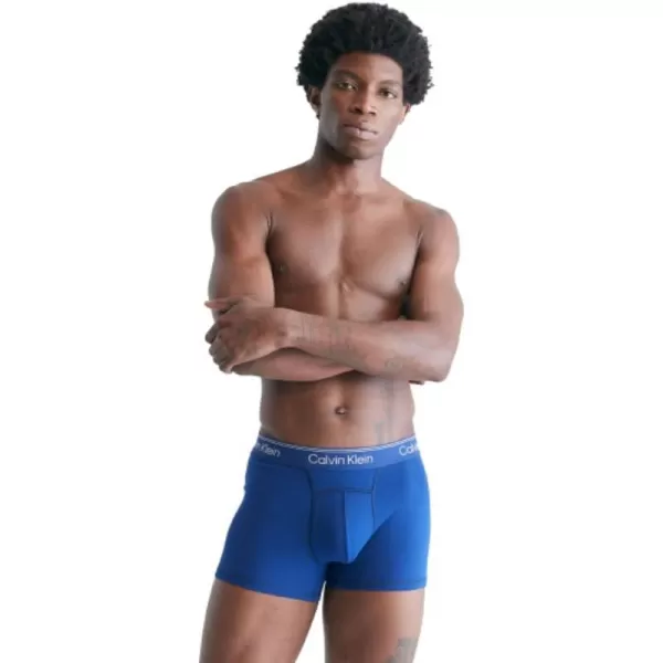 Calvin Klein Mens Athletic Active TrunkBlue Depths