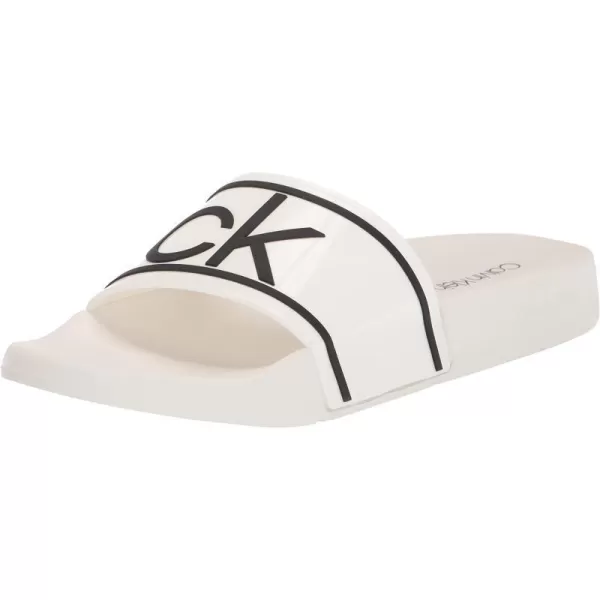 Calvin Klein Mens Austin Slide SandalWhite 164