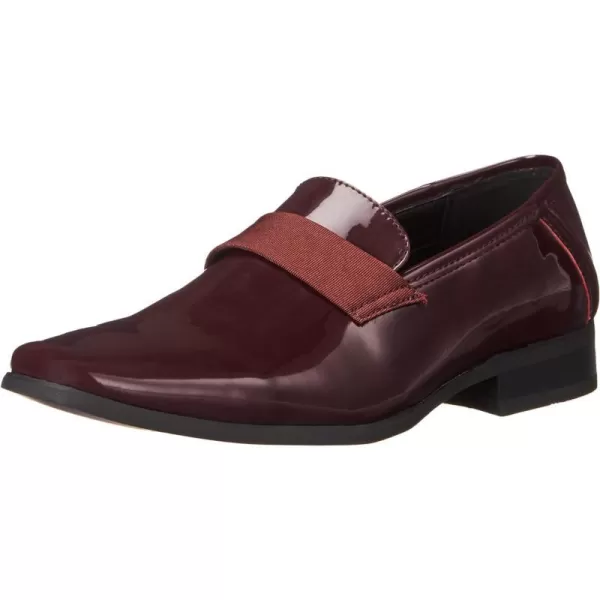 Calvin Klein Mens Bernard LoaferBordeaux Red Patent 600