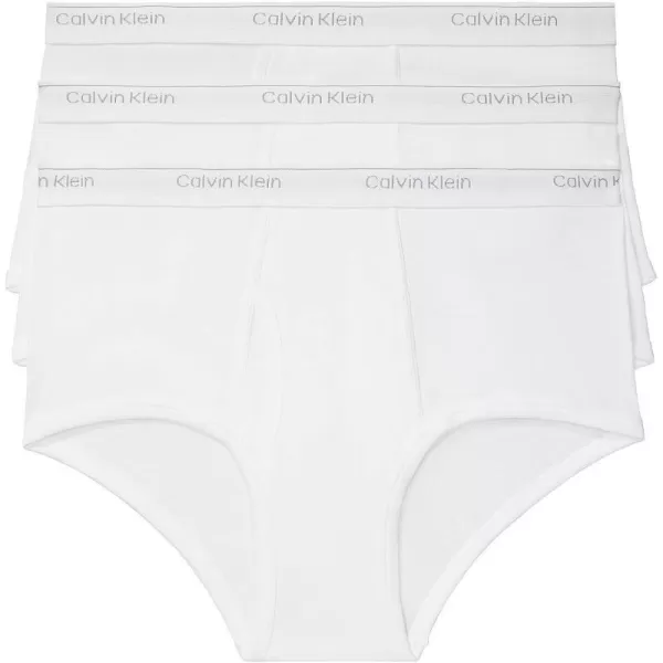 Calvin Klein Mens Big Cotton Classic 3Pack BriefWhite White White