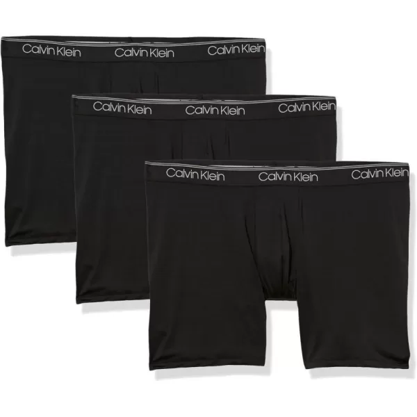 Calvin Klein Mens Big amp Tall Underwear Micro Stretch BigampTall 3Pack Boxer Brief3 Black