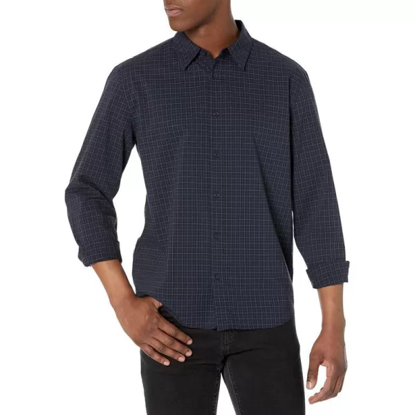 Calvin Klein Mens Check ButtonDown Easy ShirtDark Sapphire