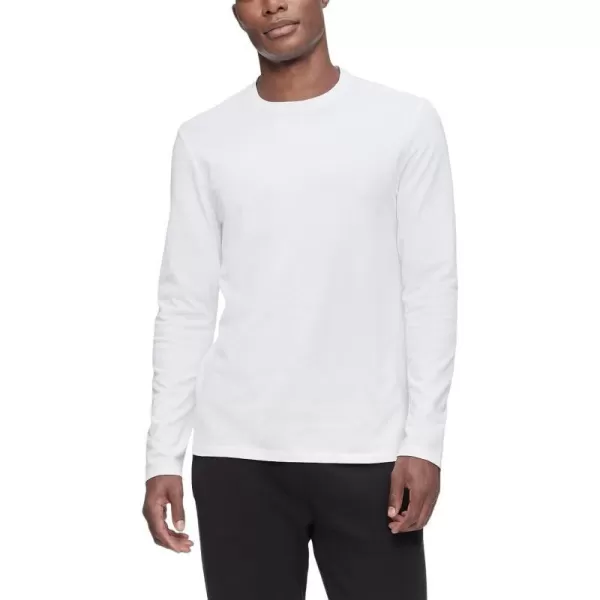 Calvin Klein Mens Ck Move Tech Pique Long Sleeve TeeBrilliant White