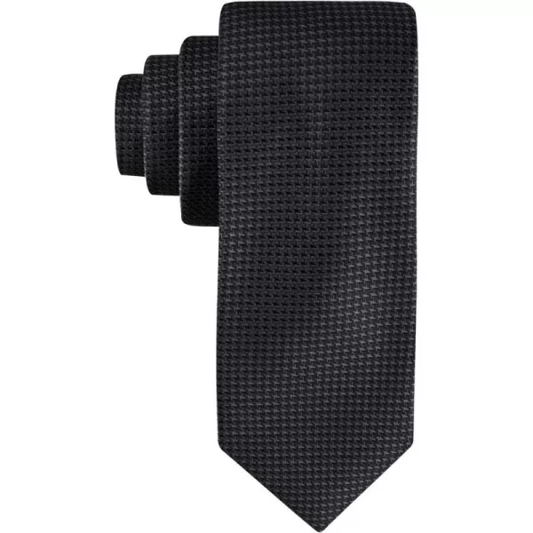 Calvin Klein Mens Classic Black Solid and Pattern Ties  Regular and Extra Large SizesBlack Pattern