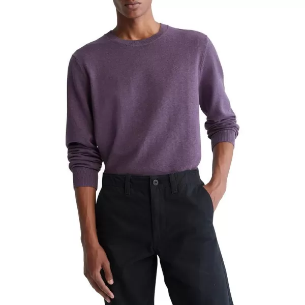 Calvin Klein Mens Compact Cotton Crewneck SweaterBlackberry Cord