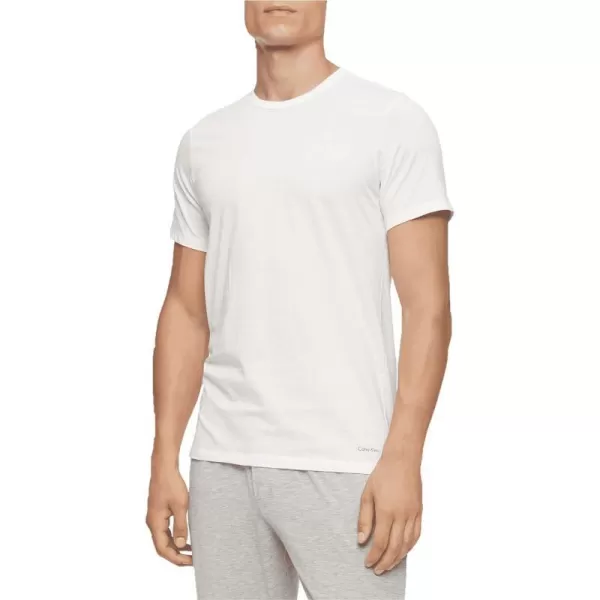 Calvin Klein Mens Cotton Classic 5Pack Slim Undershirts5 White Crewneck