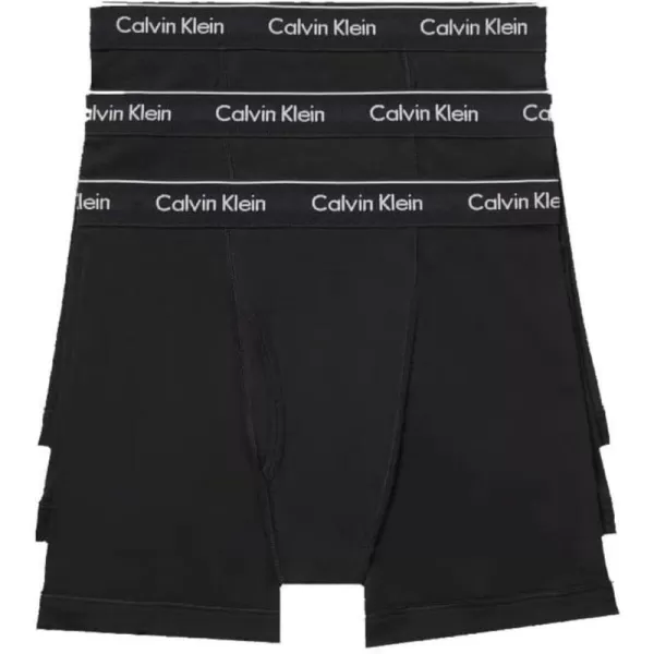 Calvin Klein Mens Cotton Classics 3Pack Boxer Brief3 Black