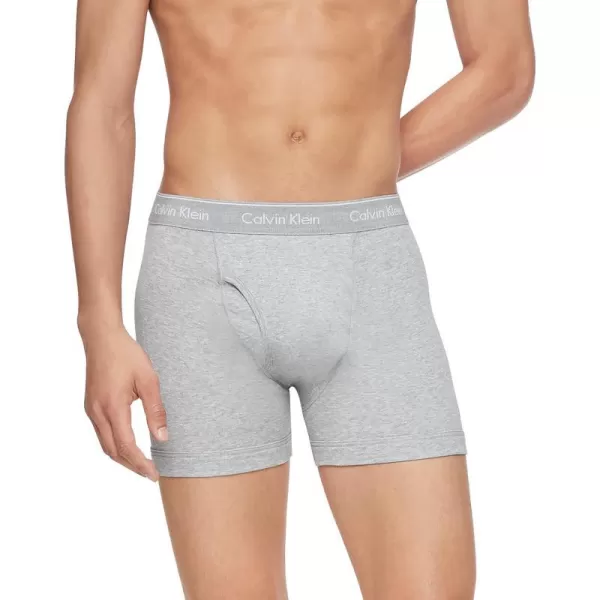 Calvin Klein Mens Cotton Classics 3Pack Boxer Brief3 Grey Heather