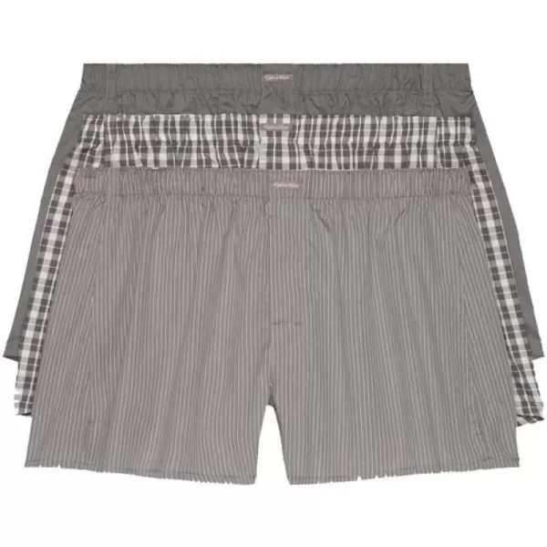 Calvin Klein Mens Cotton Classics 3Pack BoxerGrey Multi