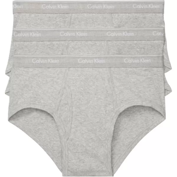 Calvin Klein Mens Cotton Classics 3Pack Brief3 Grey Heather