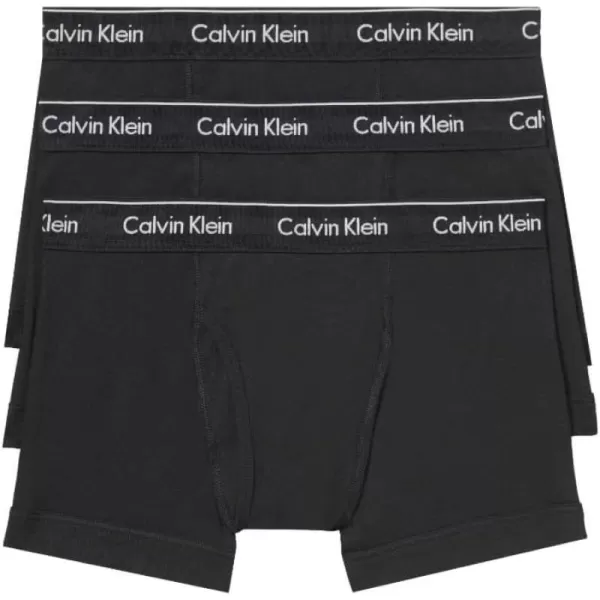 Calvin Klein Mens Cotton Classics 3Pack Trunk3 Black