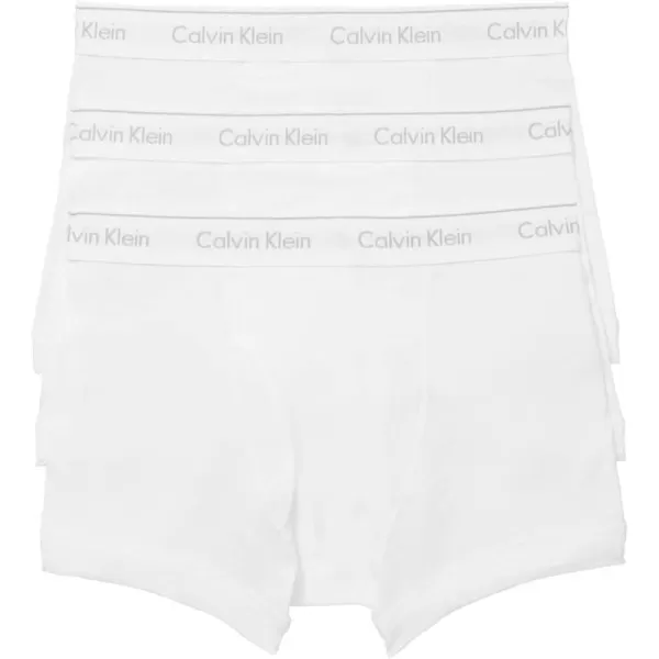 Calvin Klein Mens Cotton Classics 3Pack Trunk3 White