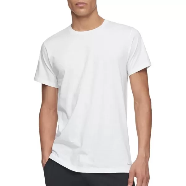 Calvin Klein Mens Cotton Classics 3Pack Undershirts3 White  Crewneck