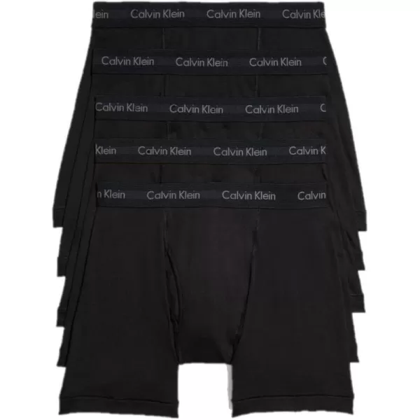 Calvin Klein Mens Cotton Classics 5Pack Boxer Brief5 Black