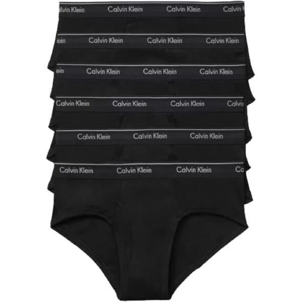 Calvin Klein Mens Cotton Classics 6Pack Hip Brief6 Black