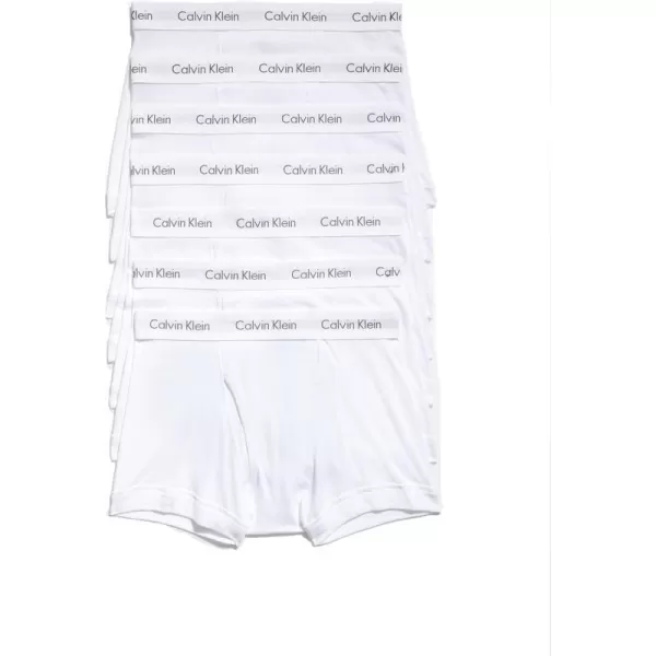 Calvin Klein Mens Cotton Classics 7Pack Trunk7 White