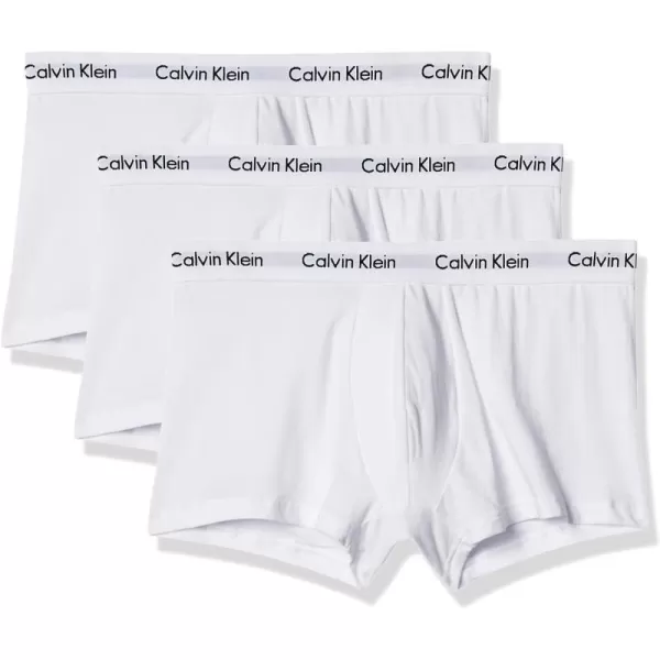 Calvin Klein Mens Cotton Stretch 3Pack Low Rise Trunk3 White