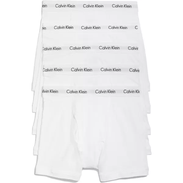 Calvin Klein Mens Cotton Stretch 5Pack Boxer Brief5 White