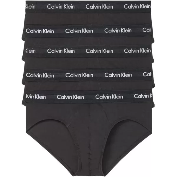 Calvin Klein Mens Cotton Stretch 5Pack Hip Brief5 Black