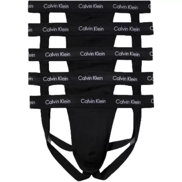 Calvin Klein Mens Cotton Stretch 5Pack Jock Strap5 Black