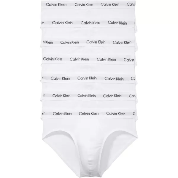 Calvin Klein Mens Cotton Stretch 7Pack Hip Brief7 White