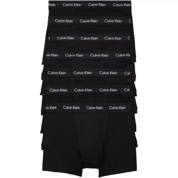 Calvin Klein Mens Cotton Stretch 7Pack Trunk7 Black