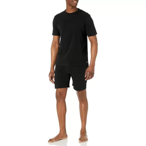 Calvin Klein Mens Cotton Stretch Lounge Sleep Short SetBlack