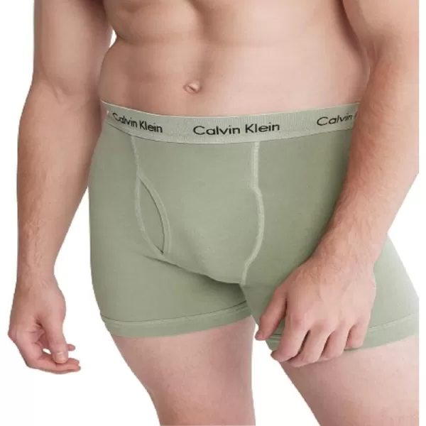 Calvin Klein Mens Cotton Stretch Mineral Dye Boxer BriefEco Green