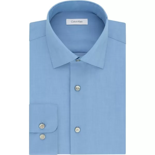 Calvin Klein Mens Dress Shirt Regular Fit Non Iron HerringboneRegular Fit Spread Collar Mist